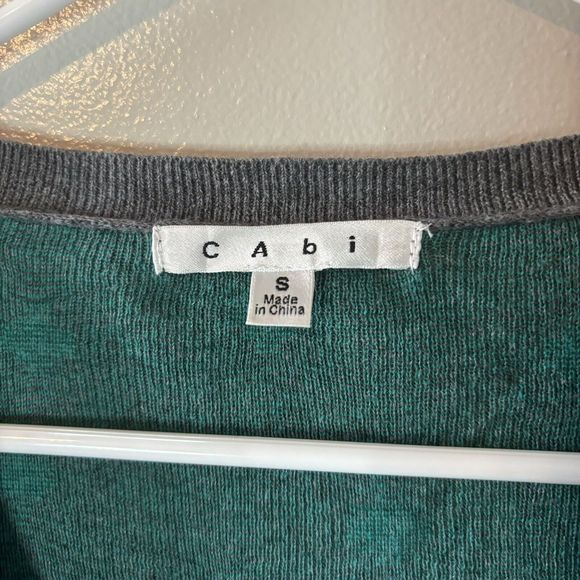Cabi Womens Green Polka Dot Long Sleeve Cardigan Sweater Button Up Small - Picture 3 of 6